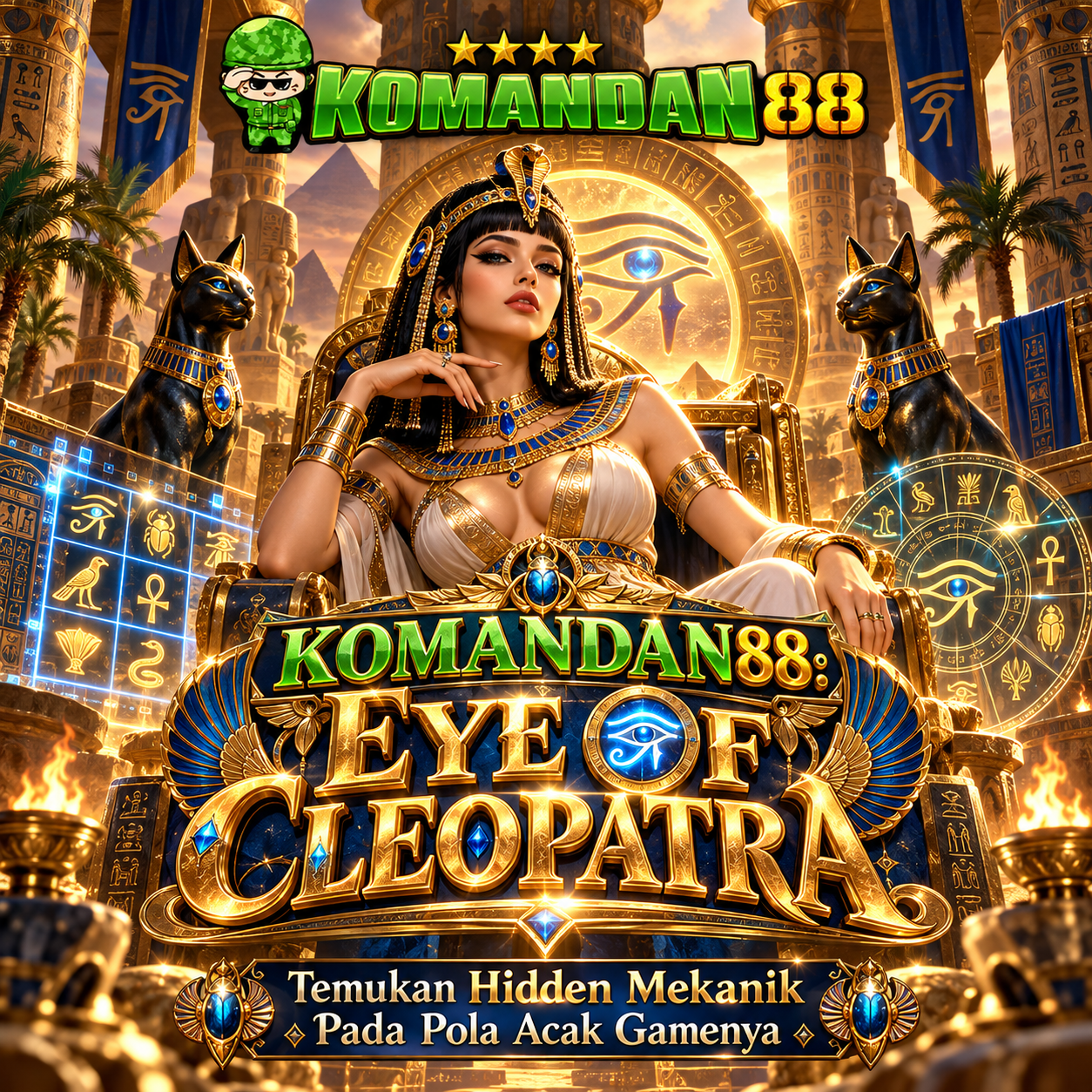 KOMANDAN88: Eye Of Cleopatra Temukan Hidden Mekanik Pada Pola Acak Gamenya